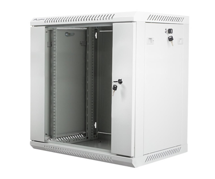 Szafa RACK LANBERG Wisząca 19" 12U 600x450mm jednosekcyjna (szara) WF01-6412-10S